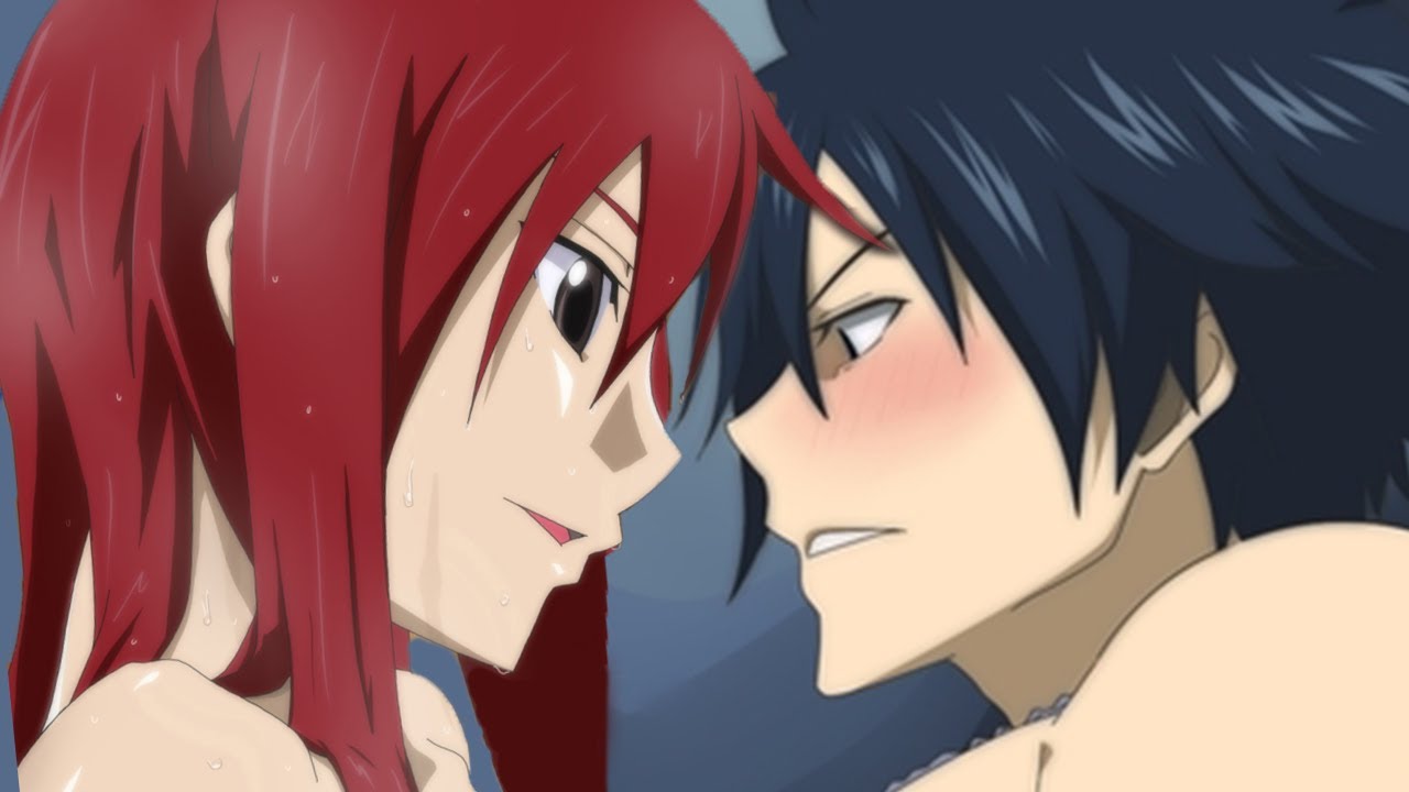 gray and erza kiss