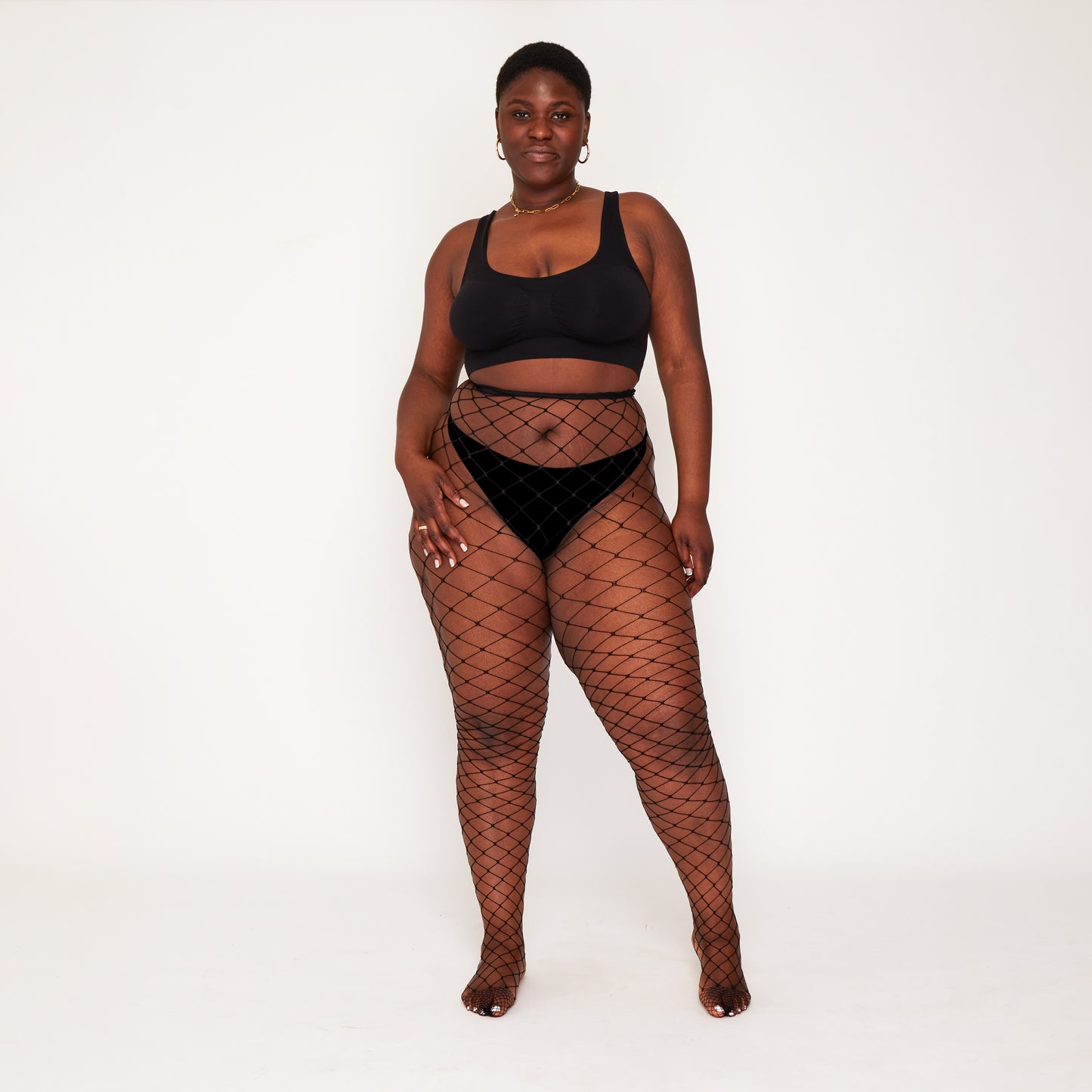 dixie warner recommends Plus Size Net Stockings