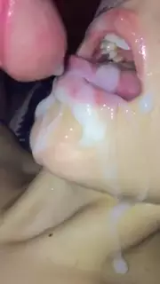 cum in own mouth