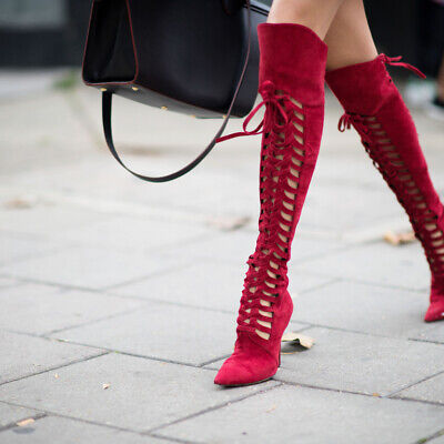 catherine mendonsa recommends knee high cage boots pic