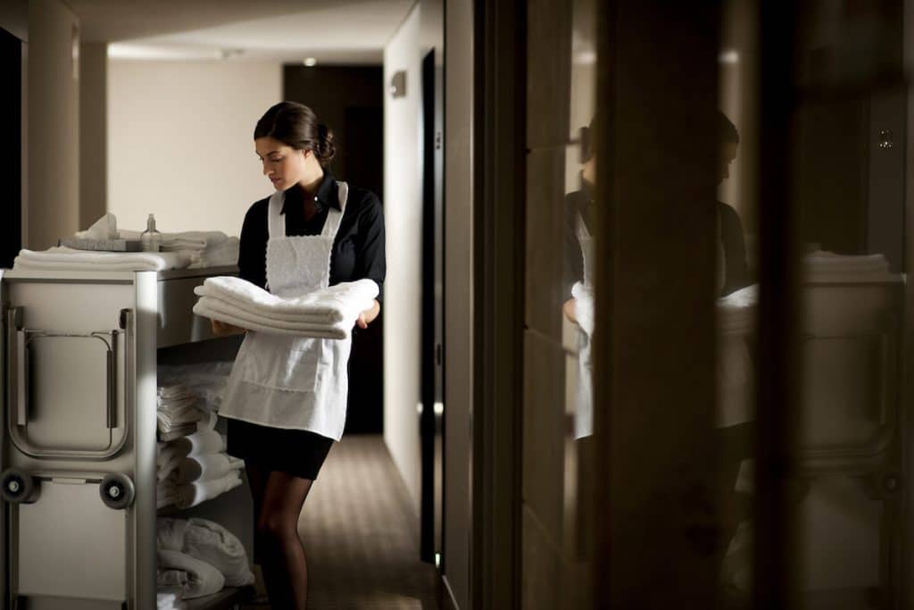 cael andrews add photo hotel maid walks in