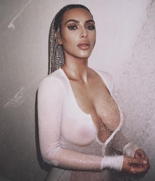 kim kardashian bare nipples