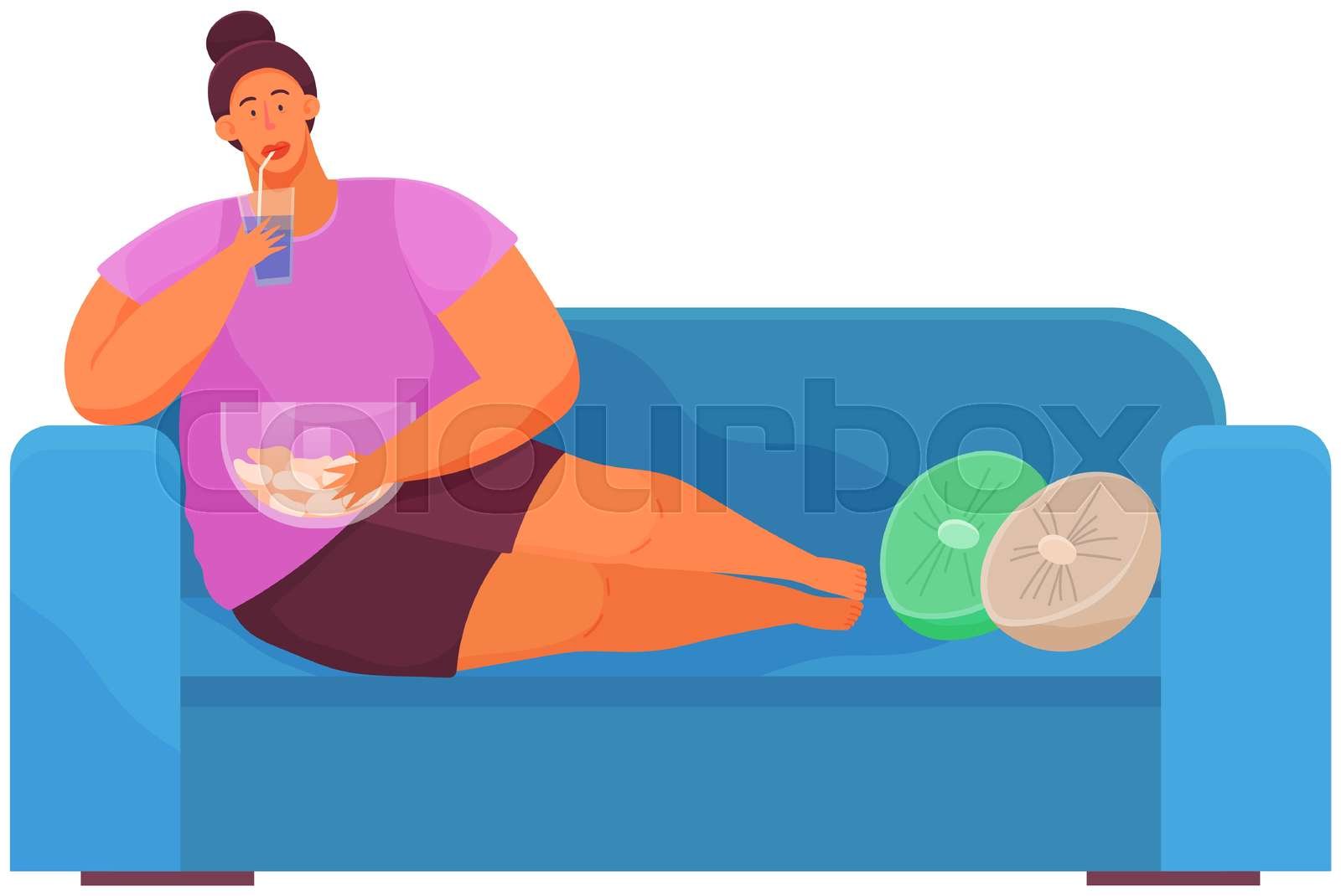 abdullahi khalif recommends fat woman on couch pic