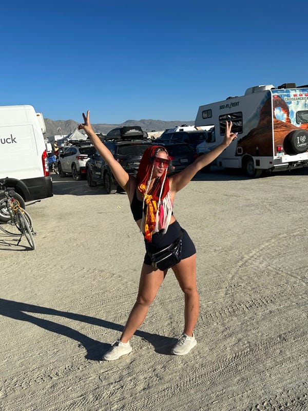 becca hutchens recommends Naked Burning Man Women