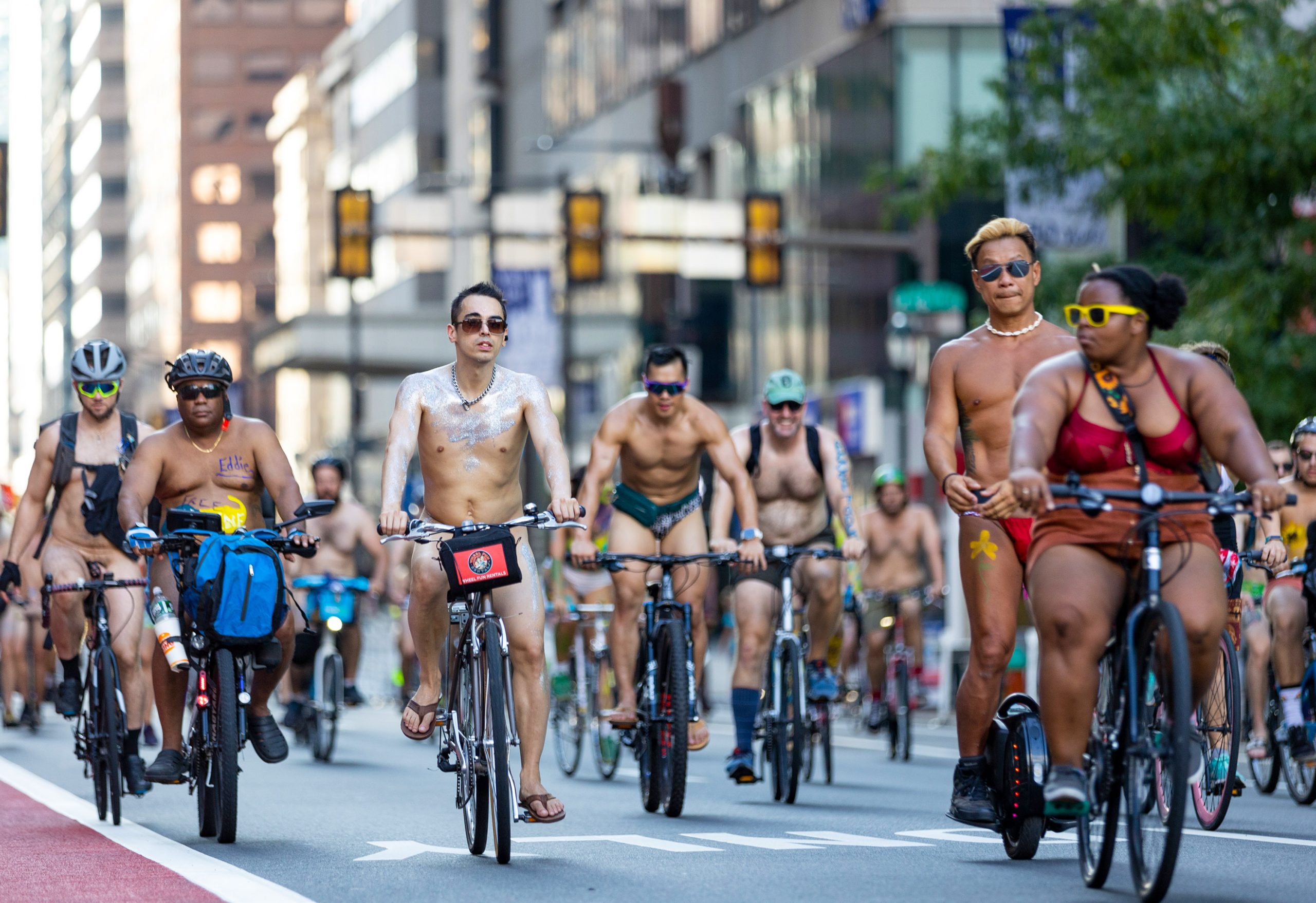 Philly Naked Bike Ride Pics alone naked