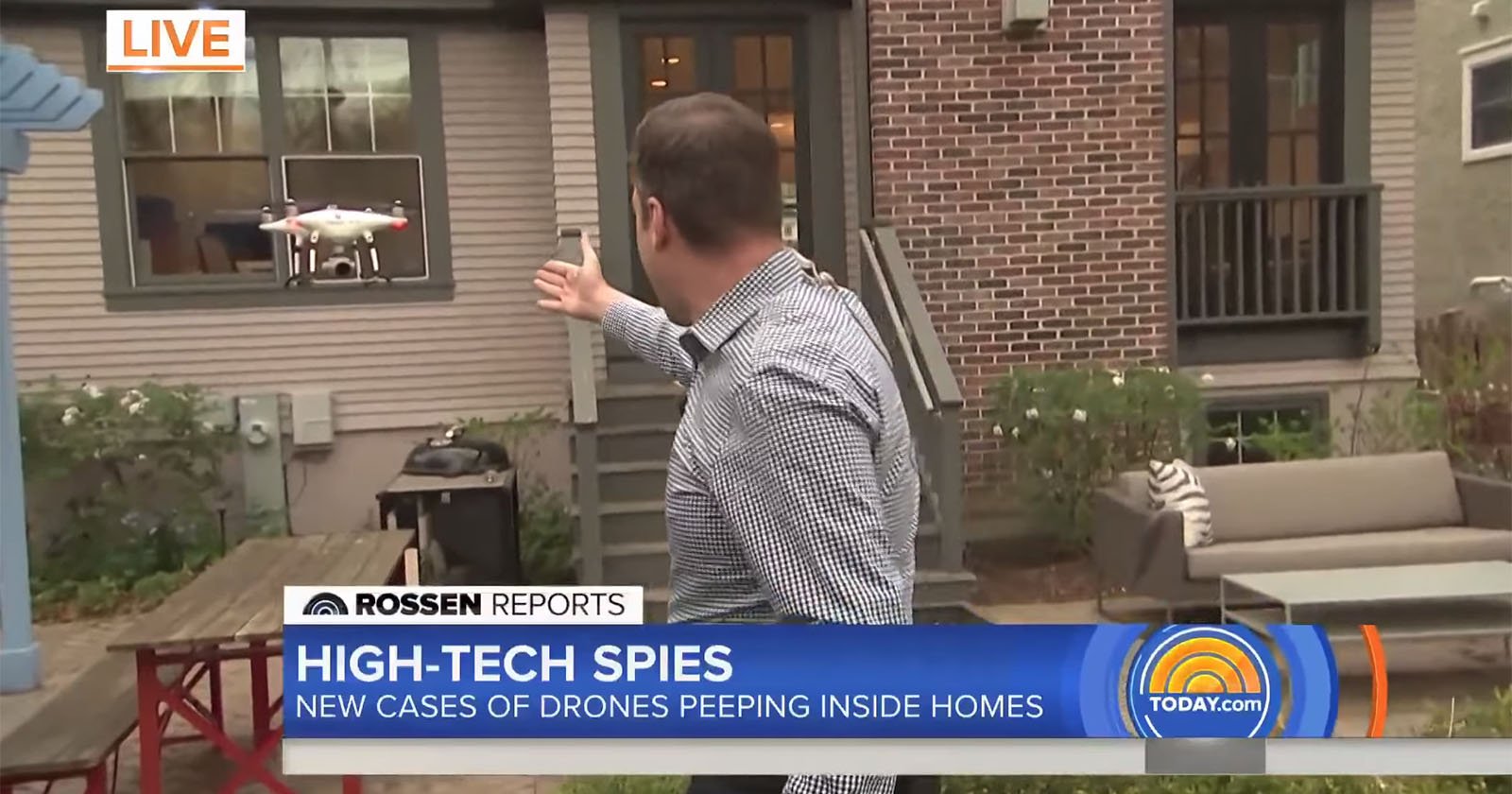Drone Peeping Tom Videos handstand position