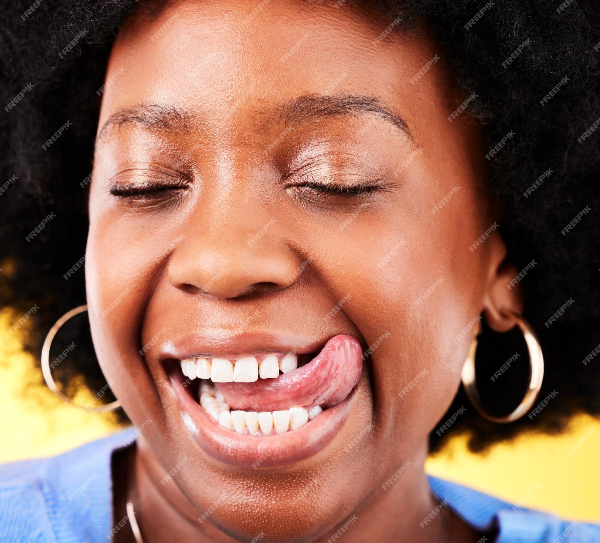 Best of Black woman tongue out