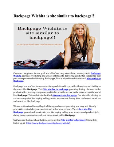 alyssa stickney recommends Backpage Classifieds Wichita Ks
