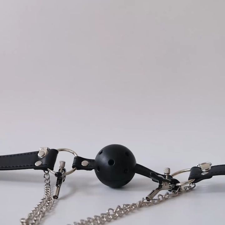 Best of Ball gag and nipple clamps