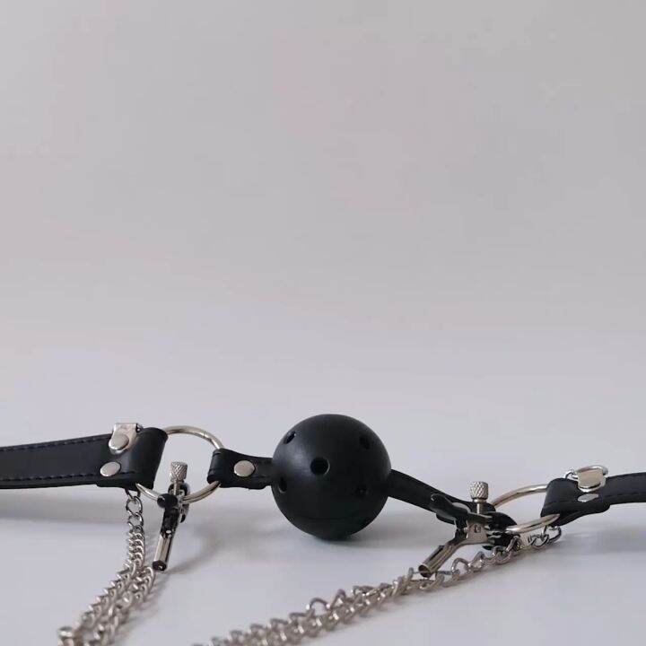 Best of Ball gag and nipple clamps