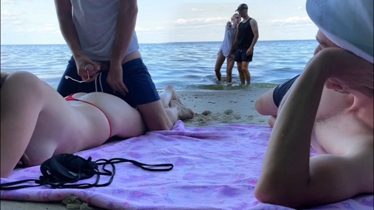 4 some on beach porn hub