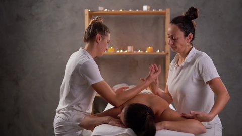 4 hand massage video