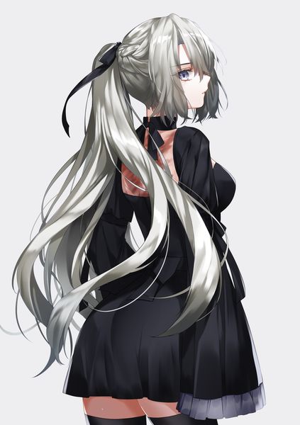 anime gray haired girl