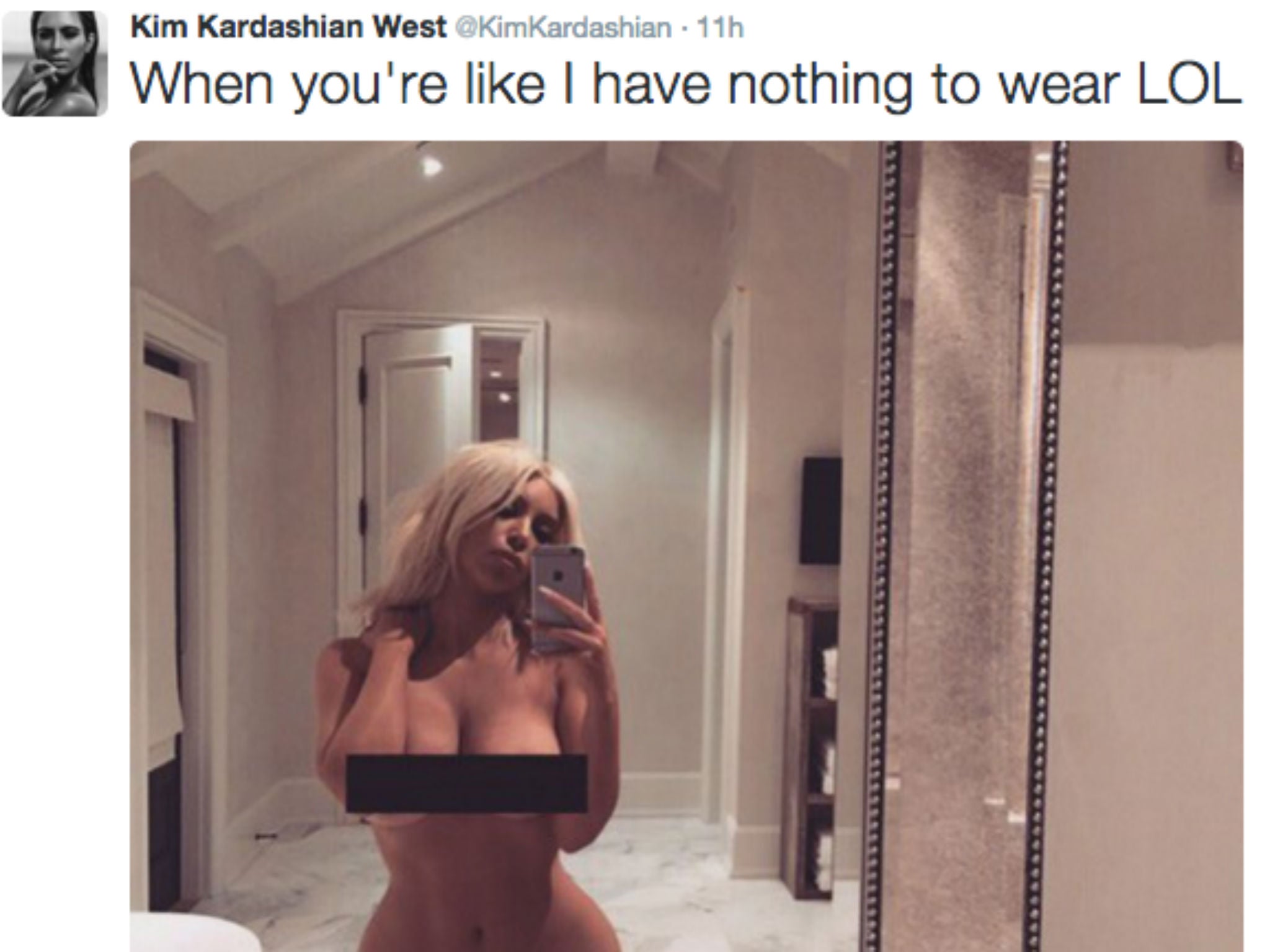 carolyn meinhardt recommends Kim Kardashian Posts Nude Bathroom Selfie