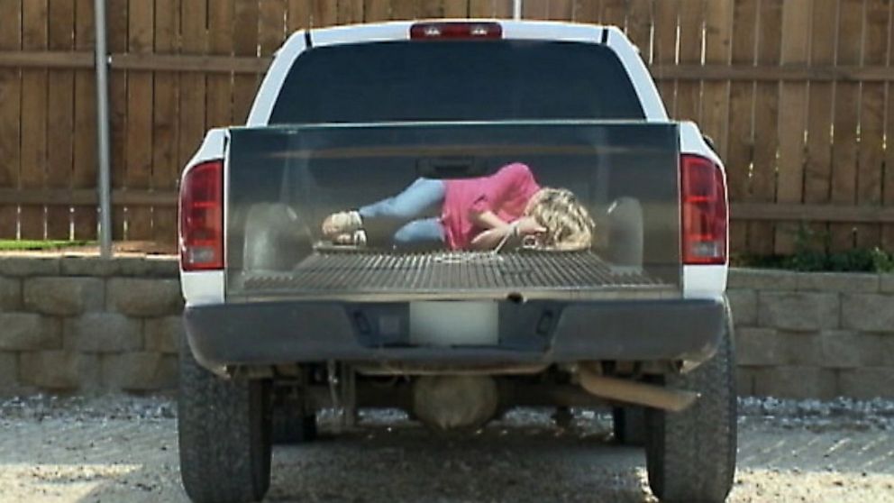 Woman Tied To Front Of Truck big assess