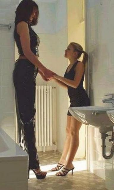 Best of Tall girl dominates short girl