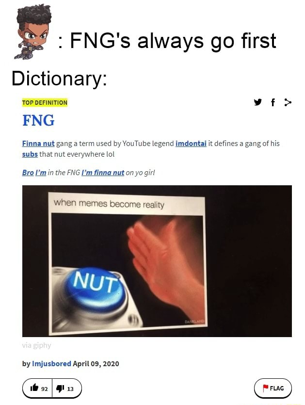 Best of What does finna nut mean