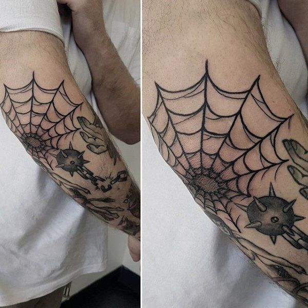 Spiderweb Tattoo On Elbow bernardino ca