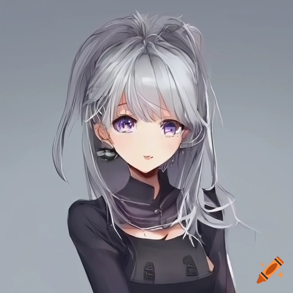 Best of Anime gray haired girl