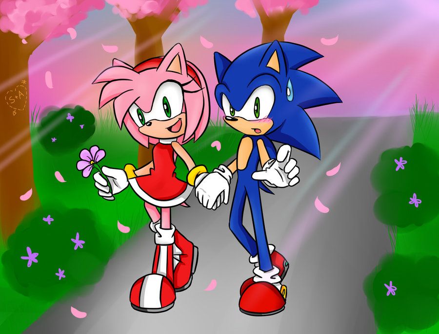 sonic and amy having it in bed