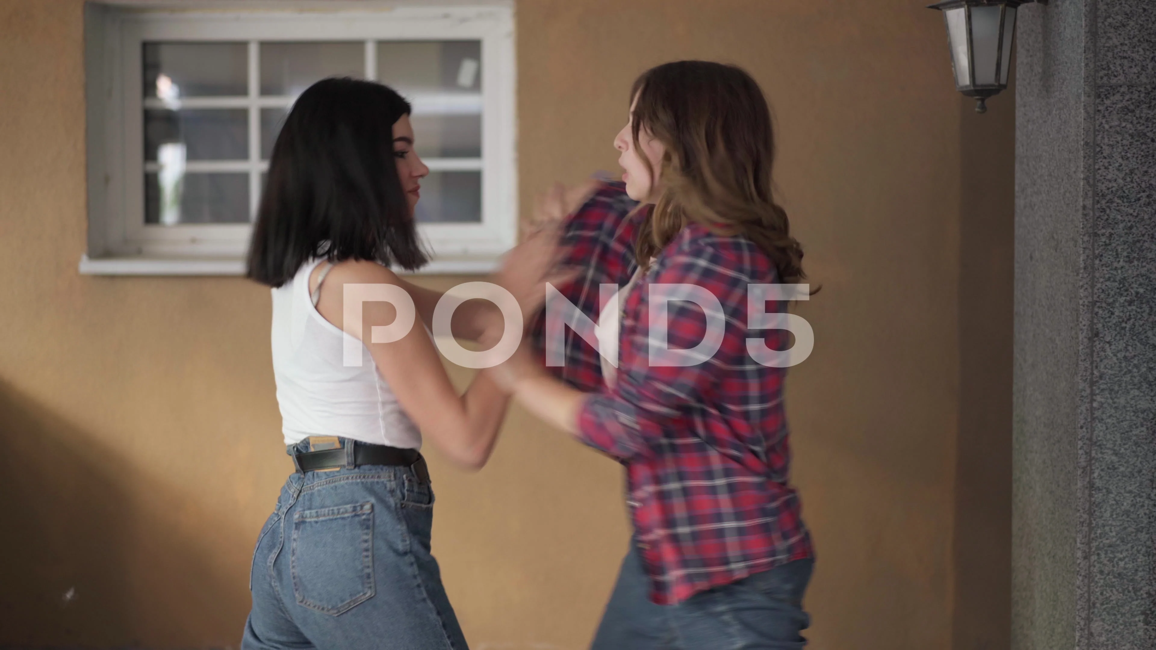 Girls Punching Each Other white models