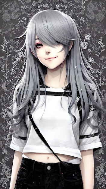 carrie greaves share anime gray haired girl photos