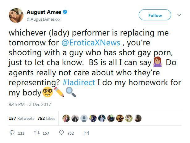 August Ames Tweet best pov