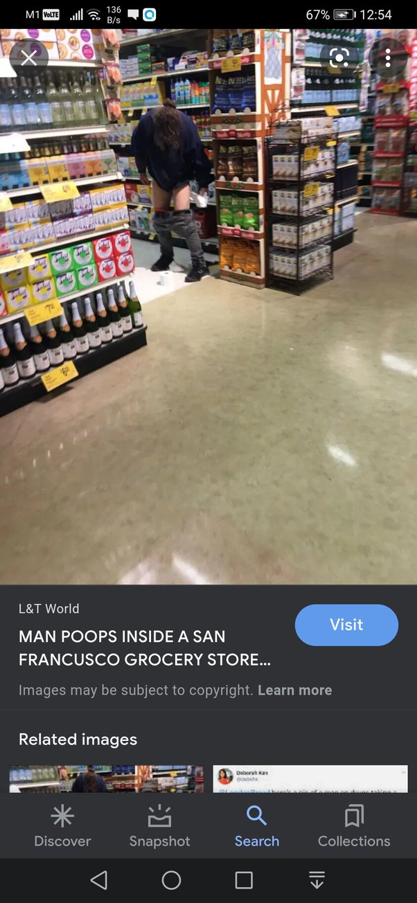 darren richens add woman poops in supermarket photo