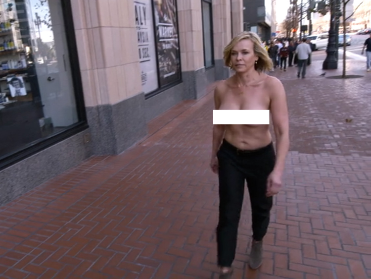 chelsea handler walking topless