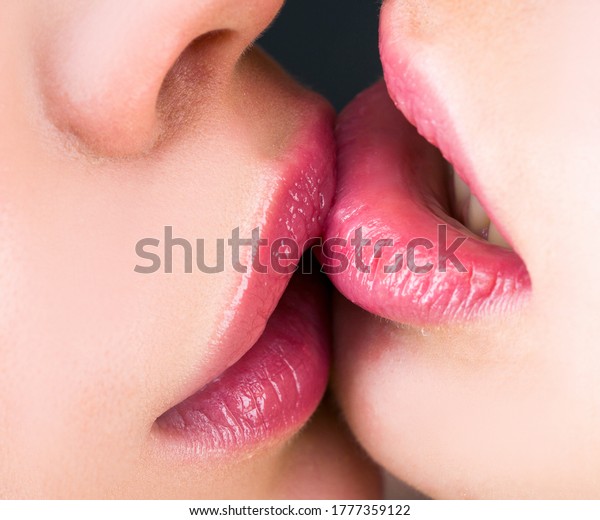 close up tongue kissing
