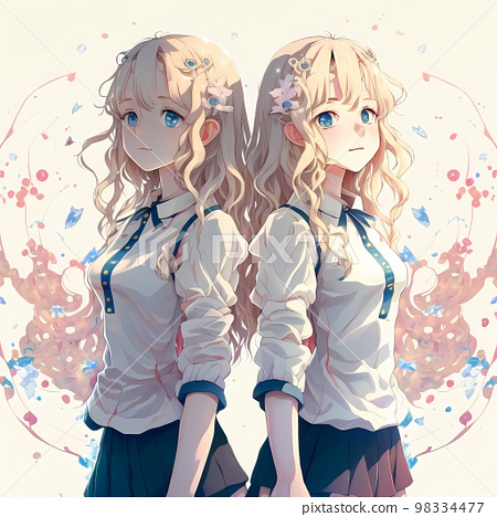 Best of Cute anime girl twins