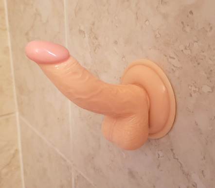 Best of Dildo attached to wall