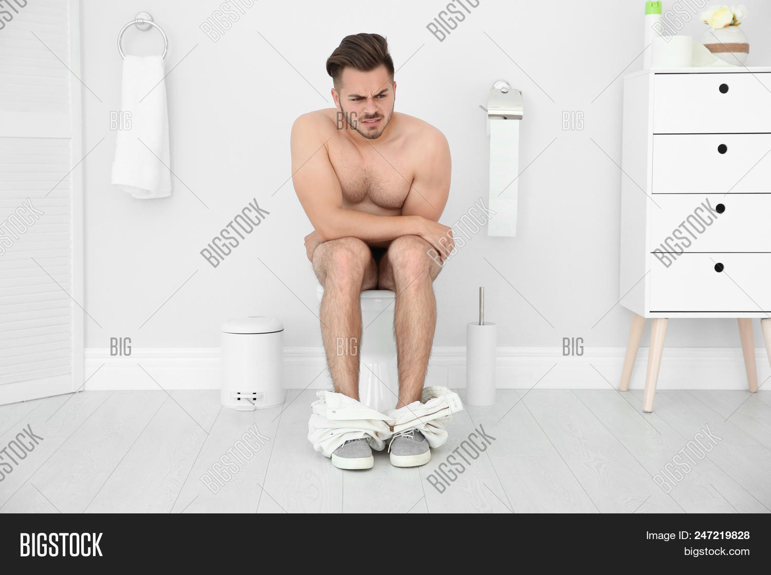 Naked Men On Toilet horse hd