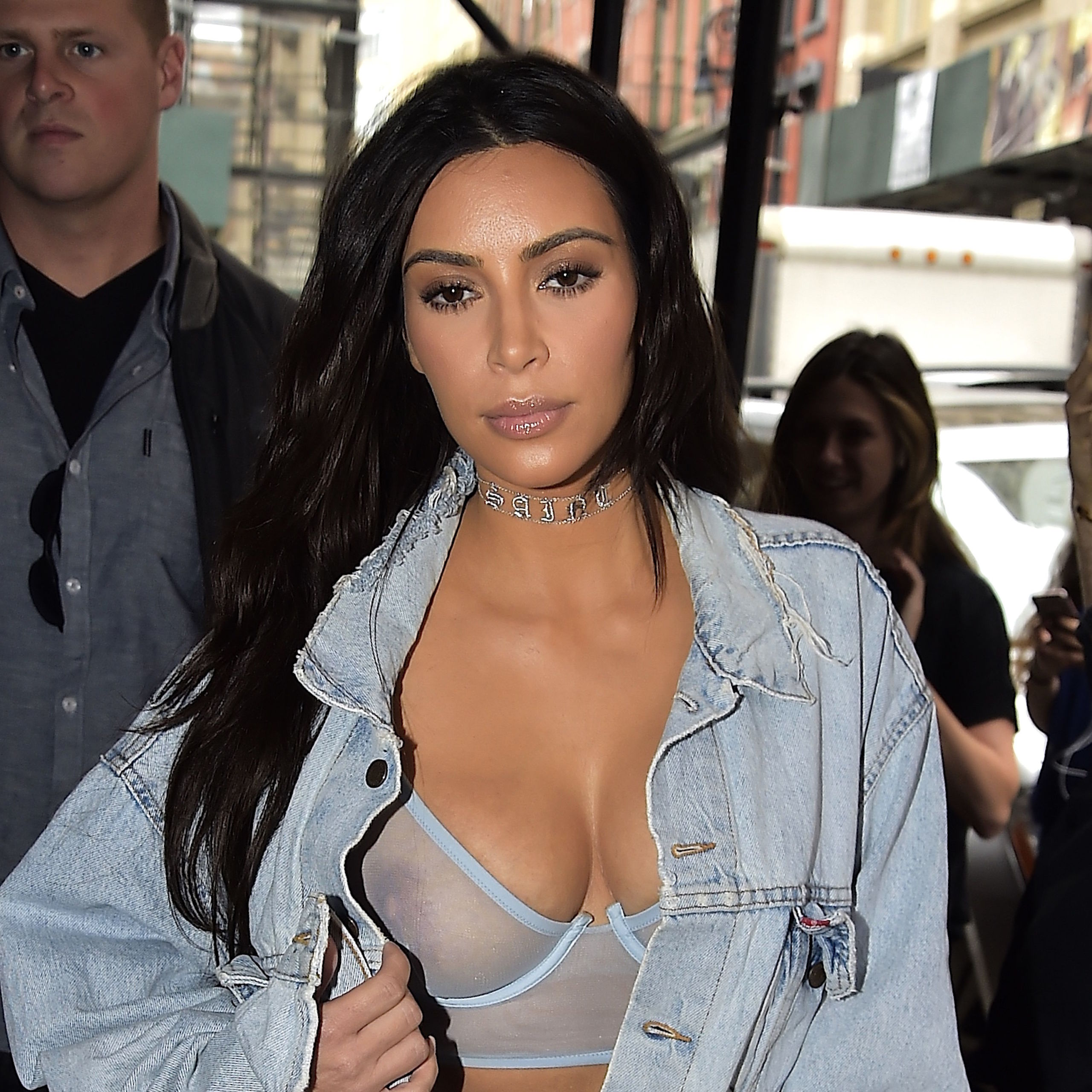 Best of Kim kardashian see thru top