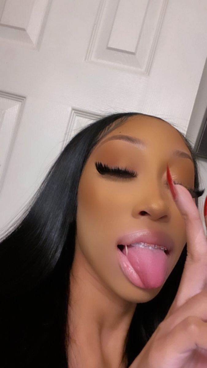 girl with long tounge