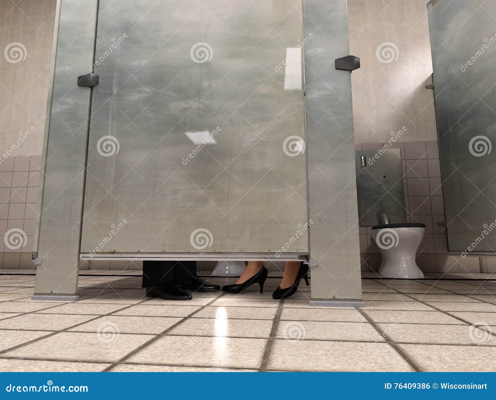 having sex in bathroom stall