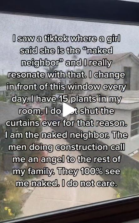 Best of Neighbor naked in window