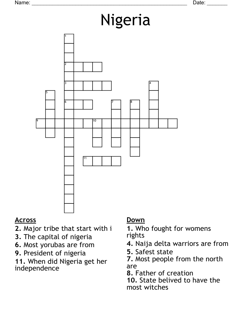 nigeria neighbor crossword clue
