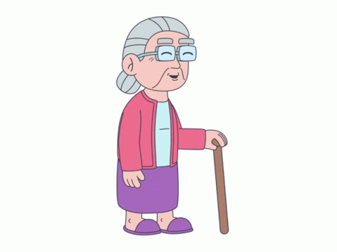Best of Old lady gif