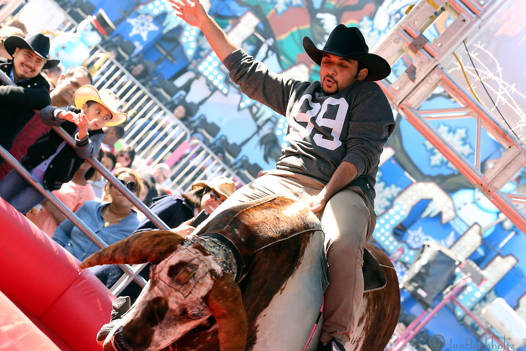 Best of Riding mechanical bull in skirt