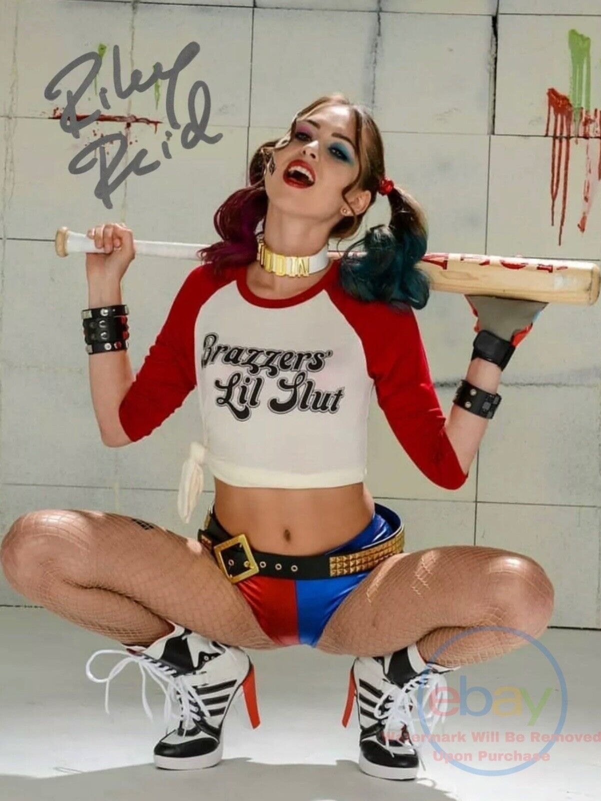 benton mcclaran share riley reid as harley quinn photos