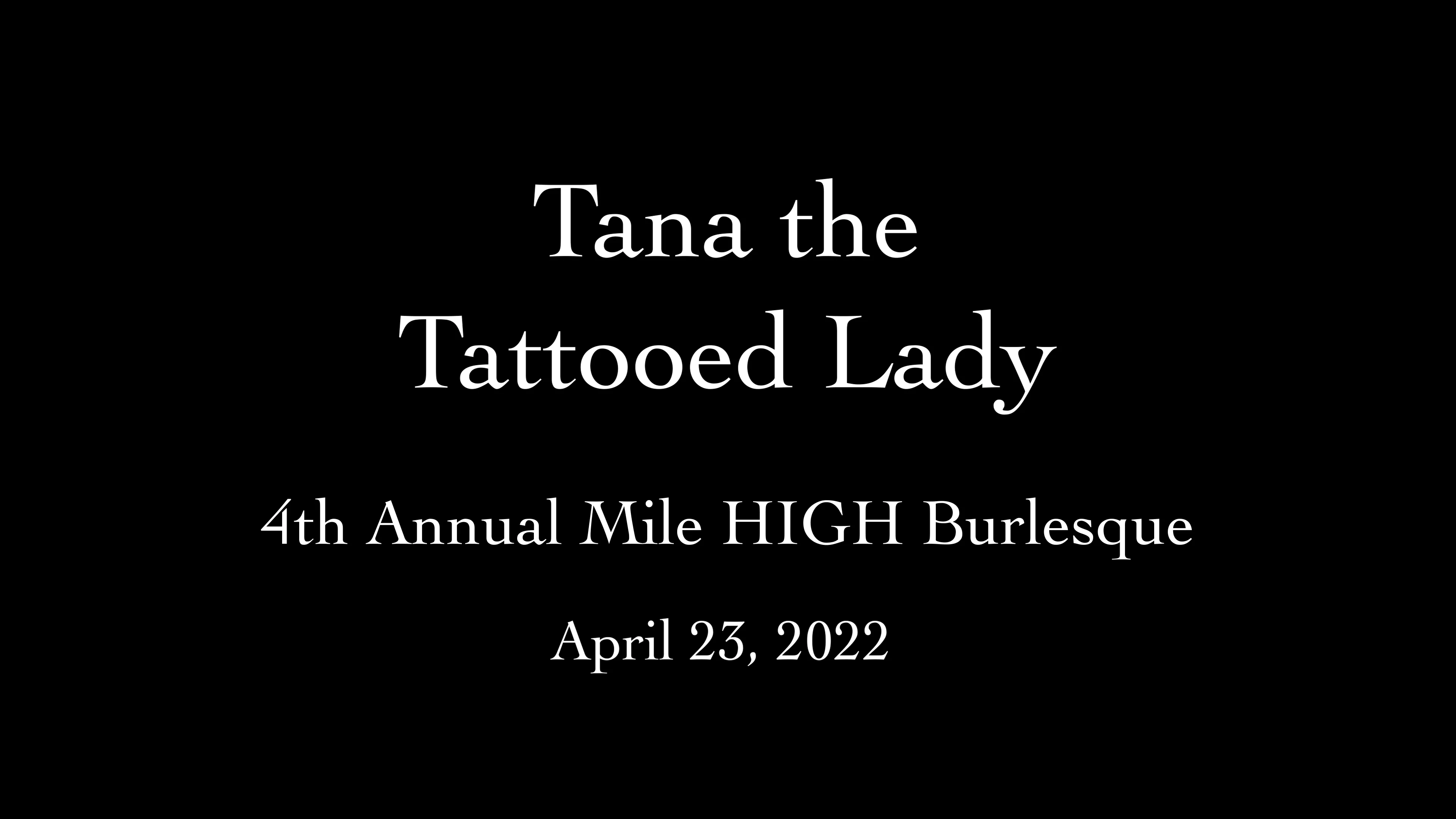 bobby merrill recommends tana the tattooed lady pic