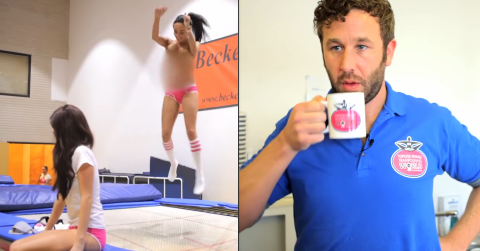cj marley recommends topless women trampoline coach pic