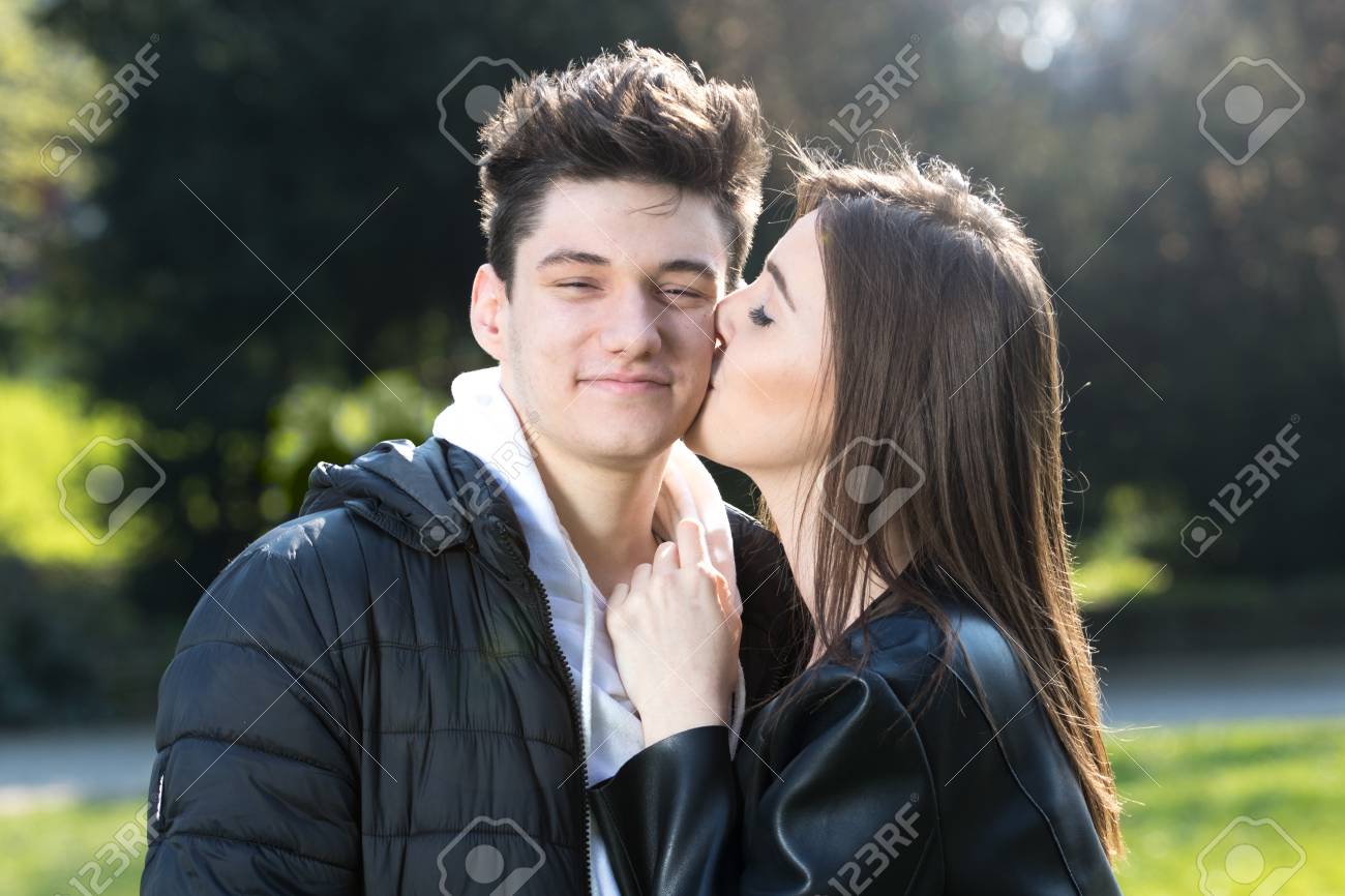 clark lam add photo woman kiss a boy