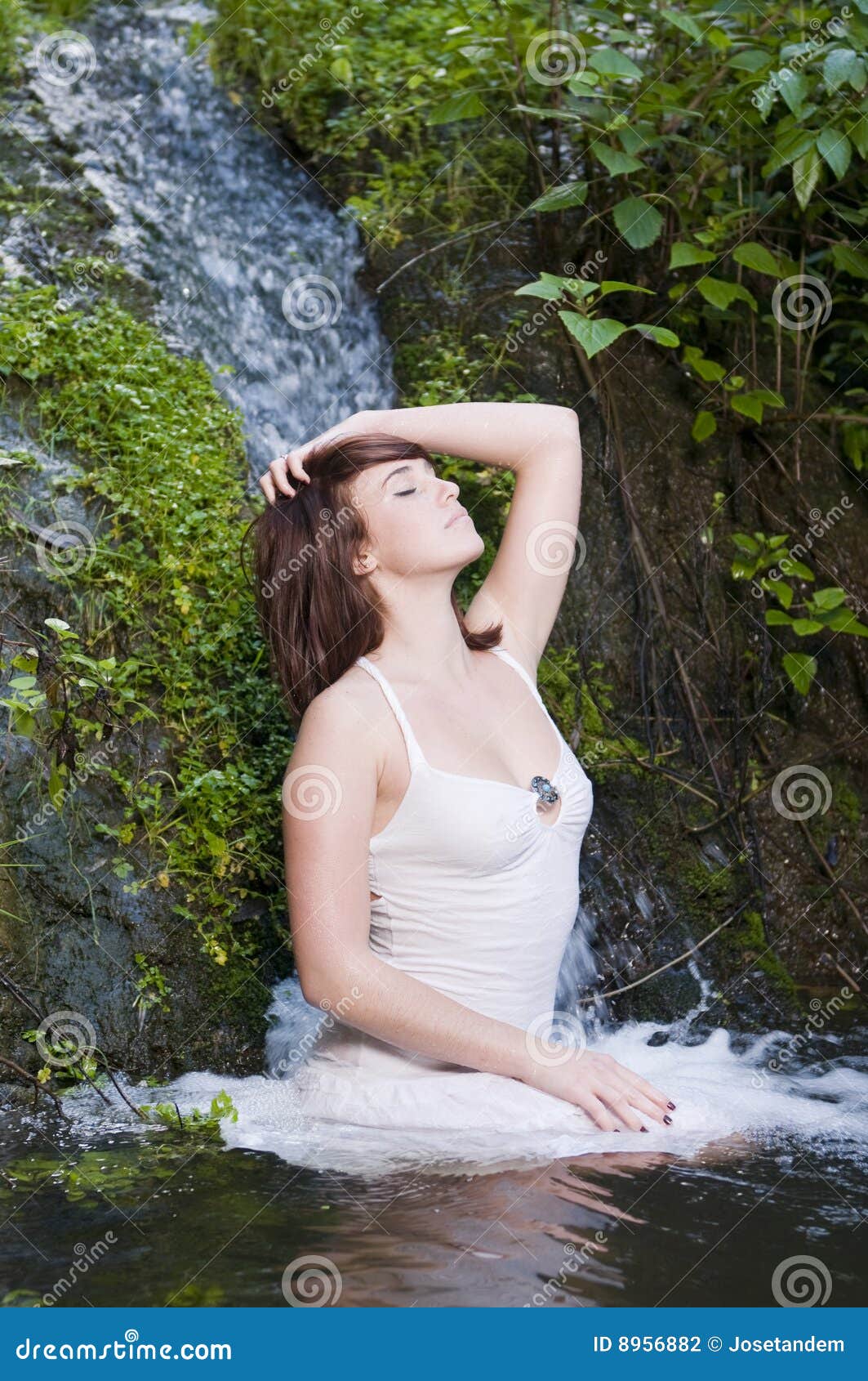 Best of Women bathing in waterfalls